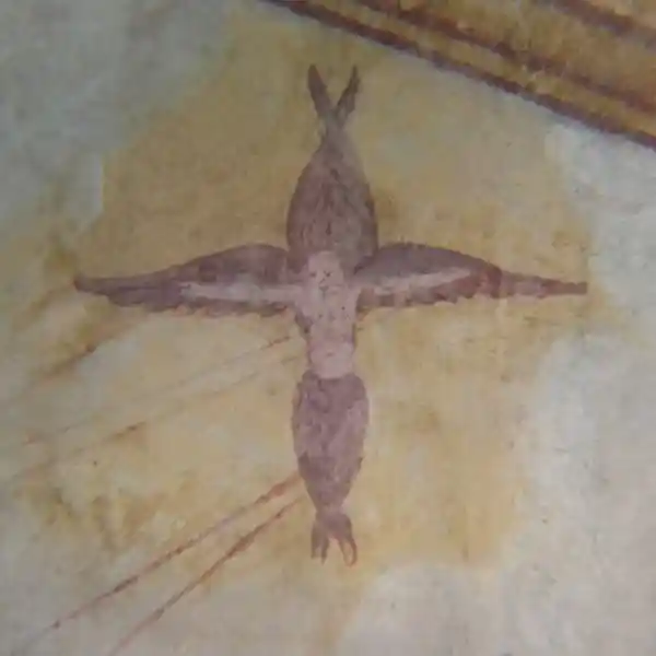 Angel with six wings in the form of a cross